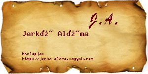 Jerkó Alóma névjegykártya